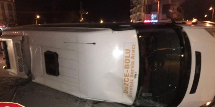 ARAÇ TERS DÖNDÜ