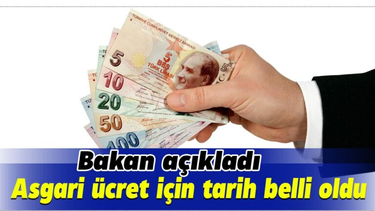 Asgari ücret için tarih belli oldu