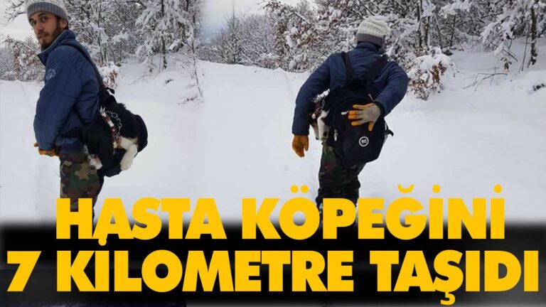 HASTALANAN KÖPEĞİNİ ÇANTASINDA 7 KİLOMETRE TAŞIDI