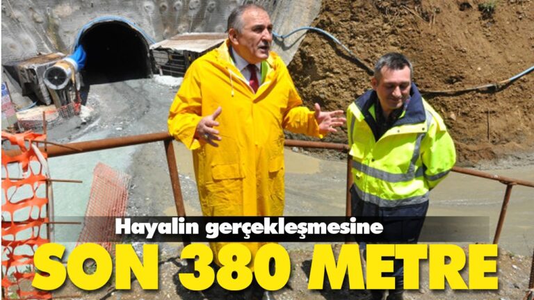Karadere suları için son 380 metre