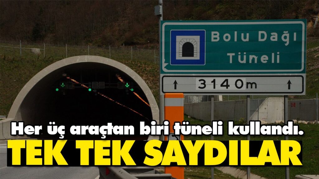 Her üç araçtan biri tüneli kullandı. Her üç araçtan biri tüneli kullandı.