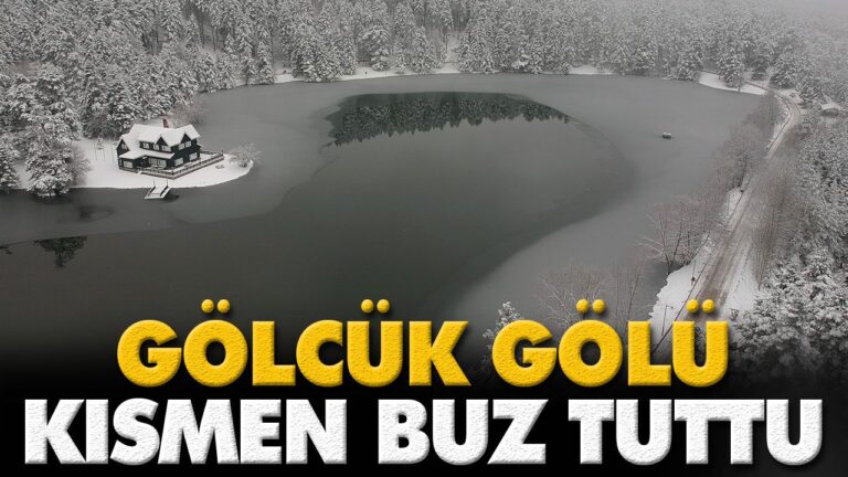 GÖLCÜK GÖLÜ KISMEN BUZ TUTTU