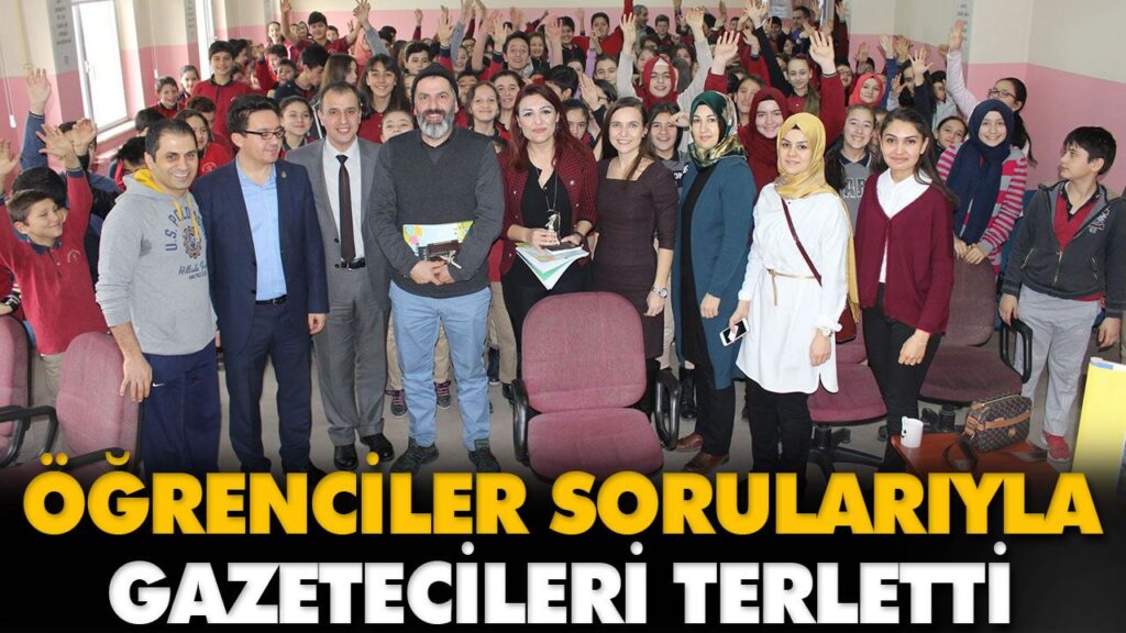ÖĞRENCİLER SORULARIYLA GAZETECİLERİ TERLETTİ ÖĞRENCİLER SORULARIYLA GAZETECİLERİ TERLETTİ