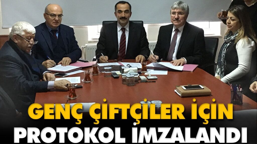 GENÇ ÇİFTÇİLER İÇİN PROTOKOL İMZALANDI GENÇ ÇİFTÇİLER İÇİN PROTOKOL İMZALANDI