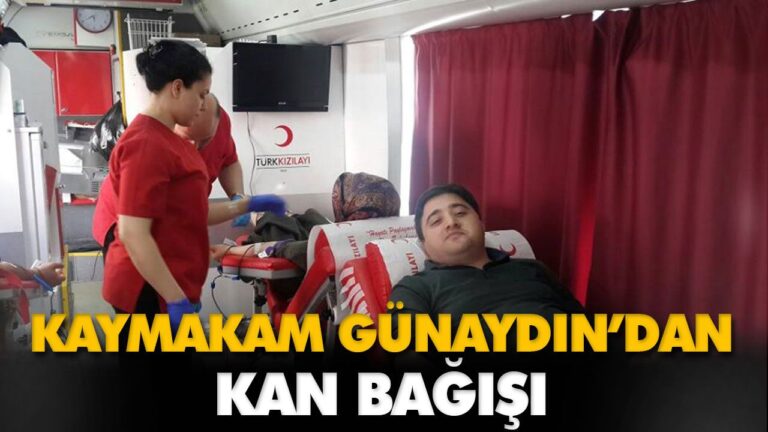 MENGEN KAYMAKAMI GÜNAYDIN, KAN BAĞIŞI YAPTI
