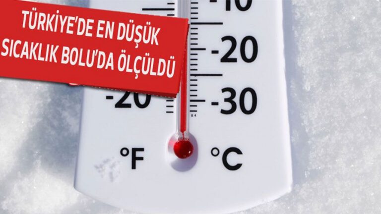 En düşük sıcaklık yine Bolu’da ölçüldü