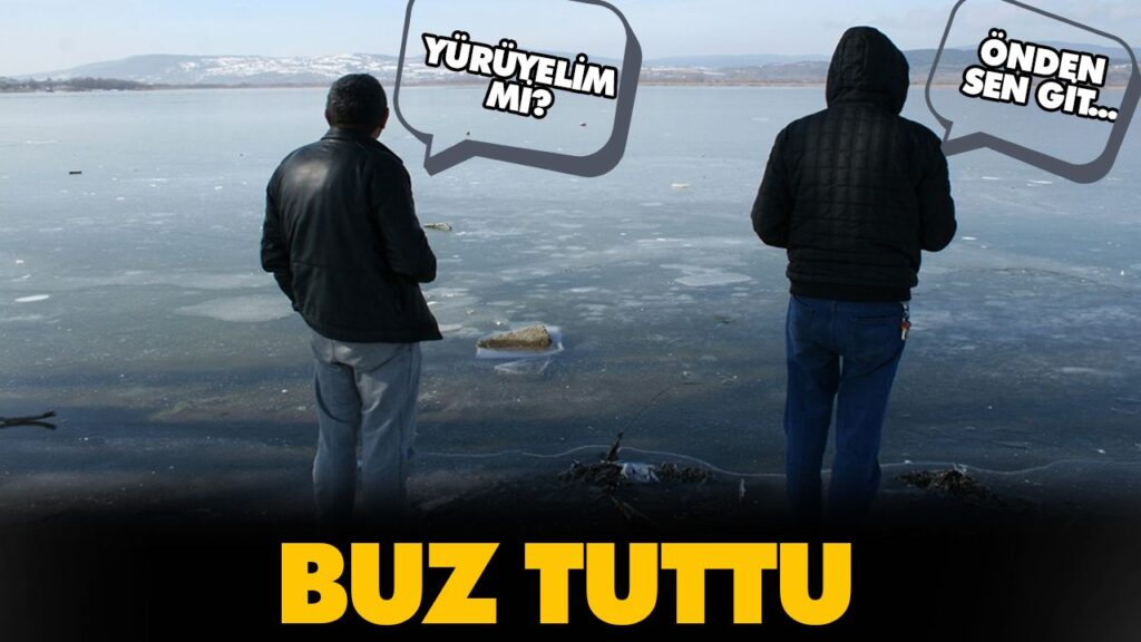 Yeniçağa gölü buz tuttu Yeniçağa gölü buz tuttu
