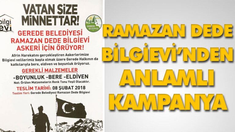RAMAZAN DEDE BİLGİEVİ’NDEN ANLAMLI KAMPANYA