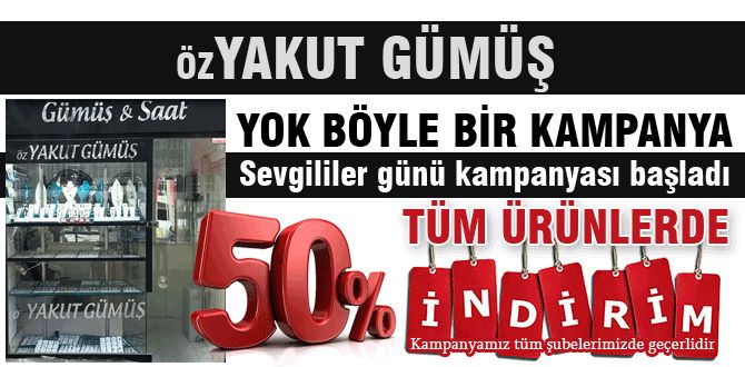 Yüzde 50 indirim…Özyakut Gümüşçülük Yüzde 50 indirim…Özyakut Gümüşçülük