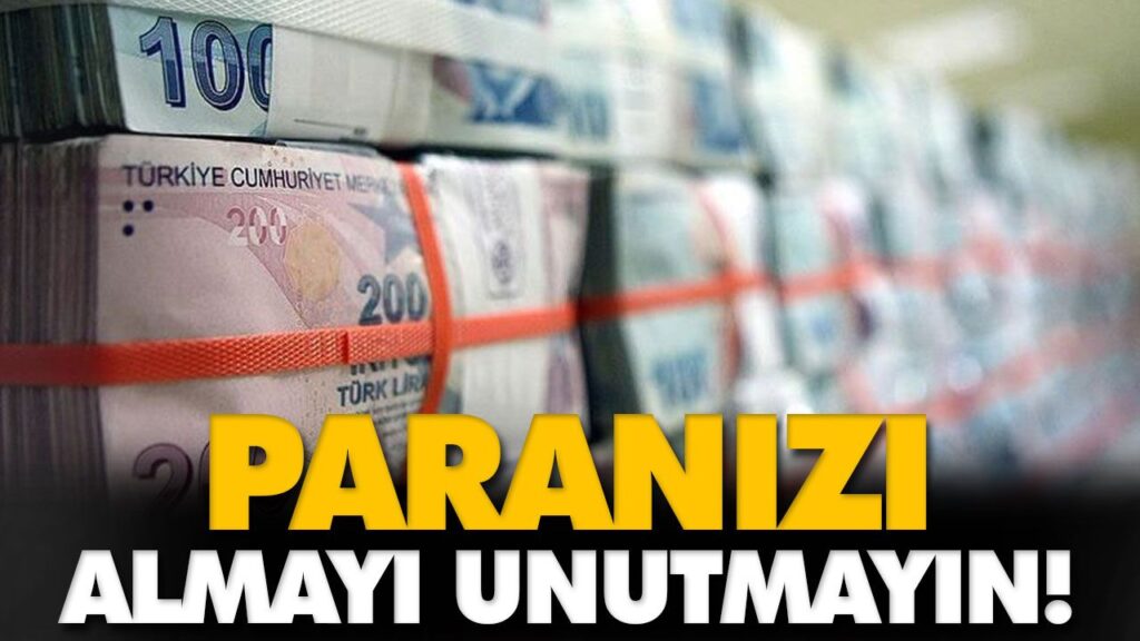 PARANIZI ALMAYI UNUTMAYIN! PARANIZI ALMAYI UNUTMAYIN!