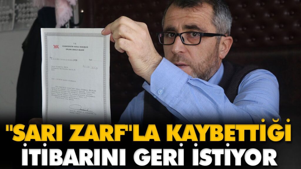 “SARI ZARF”LA KAYBETTİĞİ İTİBARINI GERİ İSTİYOR “SARI ZARF”LA KAYBETTİĞİ İTİBARINI GERİ İSTİYOR