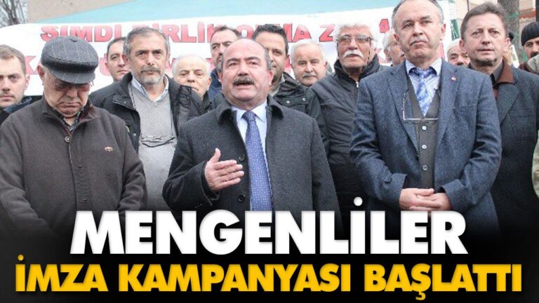 MENGENLİLER İMZA KAMPANYASI BAŞLATTI