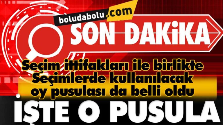 Oy pusulası böyle olacak!