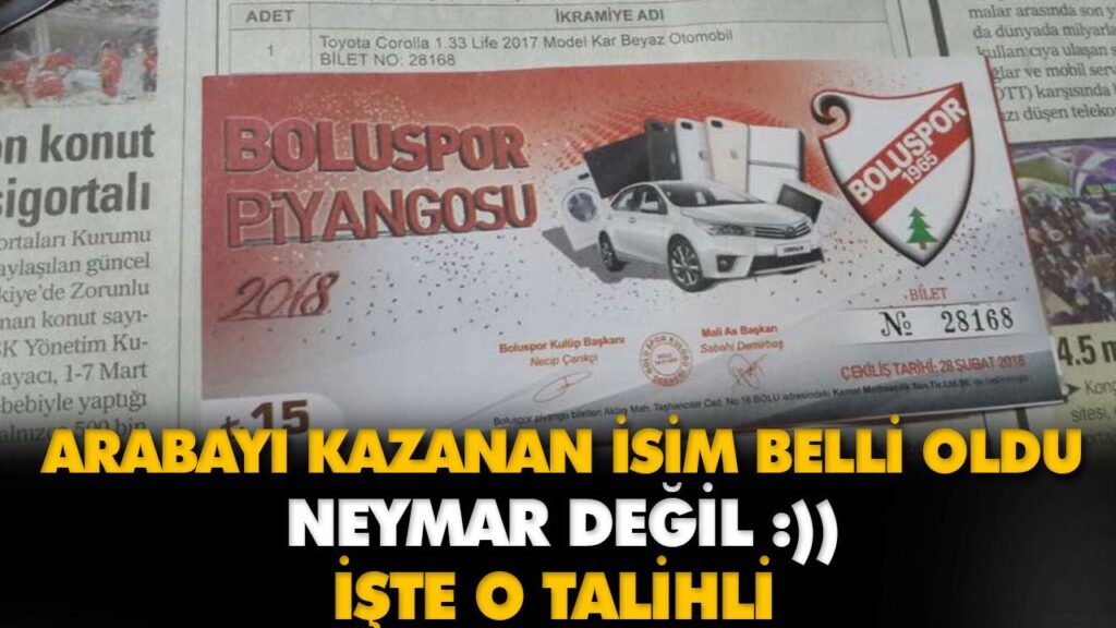 ARABAYI KAZANAN İSİM BELLİ OLDU ARABAYI KAZANAN İSİM BELLİ OLDU