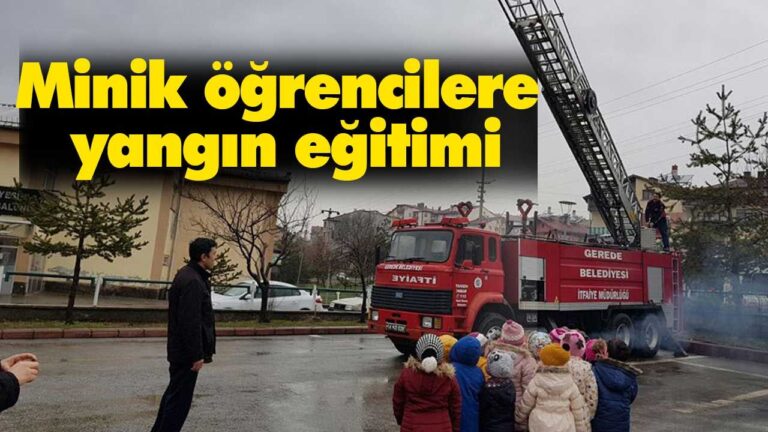 Minik öğrencilerden İtfaiyeye ziyaret