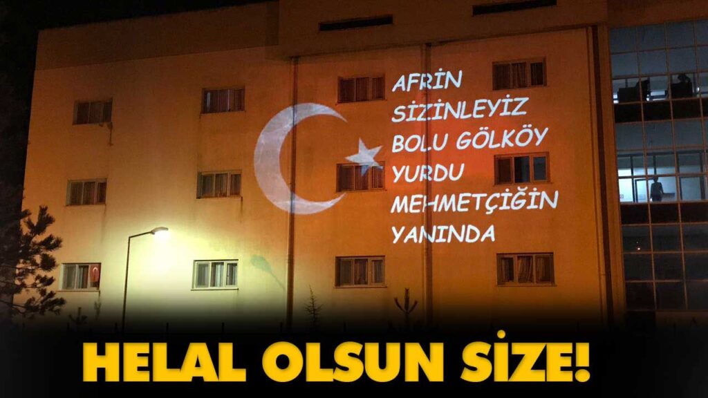 Yurt öğrencilerinden Mehmetçiğe destek Yurt öğrencilerinden Mehmetçiğe destek