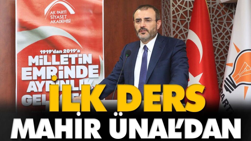 İLK DERS MAHİR ÜNAL’DAN İLK DERS MAHİR ÜNAL’DAN