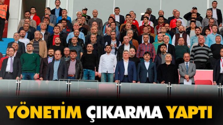 YÖNETİM ÇIKARMA YAPTI