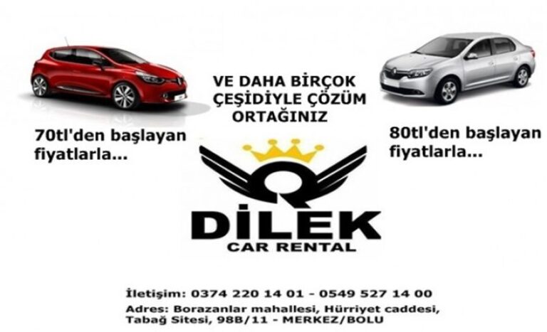 Bolu Oto Araç Kiralama  Dilek Car Rental