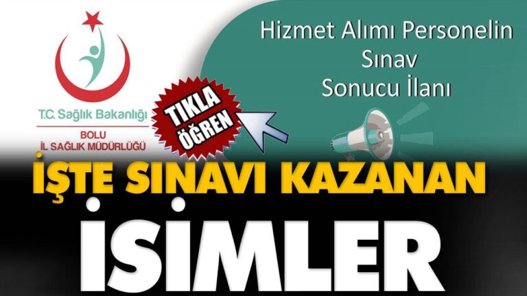 İŞTE SINAVI KAZANAN O İSİMLER