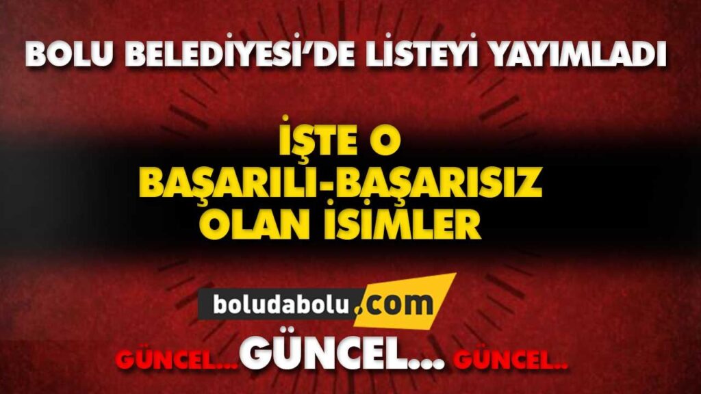 T.C. Bolu Belediye Başkanlığı Sınav Kurulu İlanı T.C. Bolu Belediye Başkanlığı Sınav Kurulu İlanı