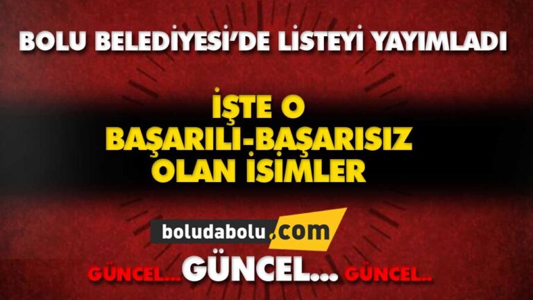 T.C. Bolu Belediye Başkanlığı Sınav Kurulu İlanı