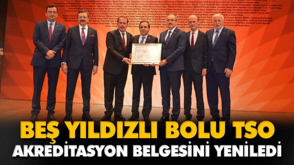 TSO AKREDİTASYON BELGESİNİ YENİLEDİ TSO AKREDİTASYON BELGESİNİ YENİLEDİ