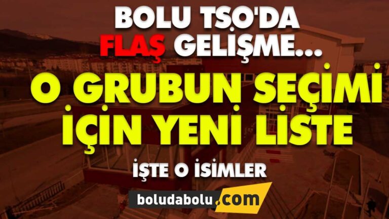 BOLU TİCARET SANAYİ ODASI SEÇİMİ