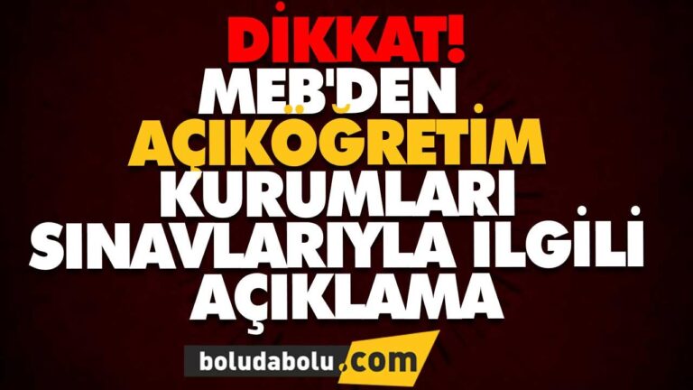 MEB AÇIKÖĞRETİM KURUMLARI
