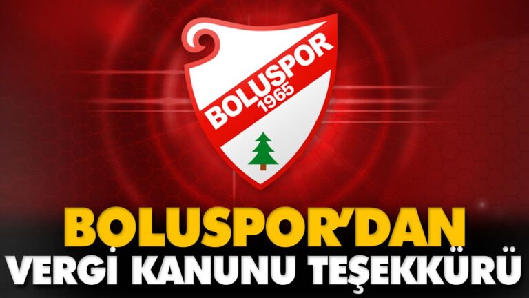 BOLUSPOR’DAN VERGİ KANUNU TEŞEKKÜRÜ