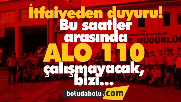 BOLU BELEDİYESİ İTFAİYE MÜDÜRLÜĞÜ…