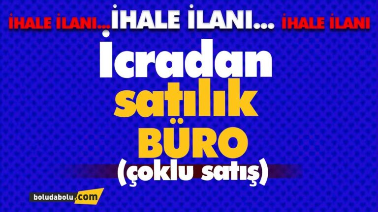 Bolu’da İcradan satılık büro