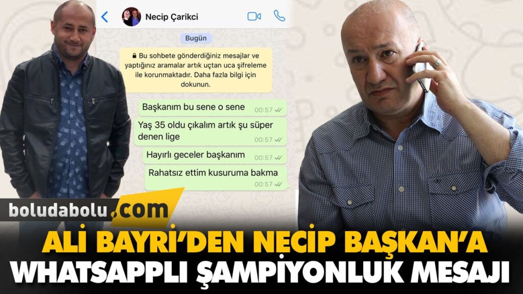 WHATSAPPLI ŞAMPİYONLUK MESAJI