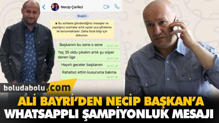 WHATSAPPLI ŞAMPİYONLUK MESAJI