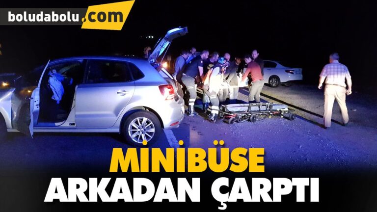 MİNİBÜSE ARKADAN ÇARPTI