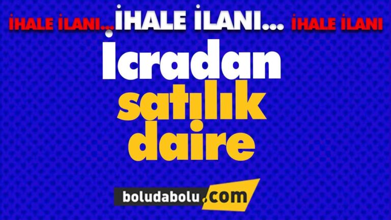 İcradan satılık 110 m2 daire  | BOLU