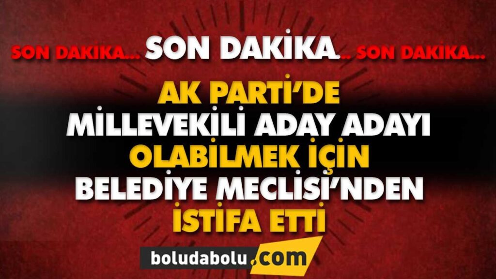 BELEDİYE MECLİSİNDEN İSTİFA ETTİ BELEDİYE MECLİSİNDEN İSTİFA ETTİ