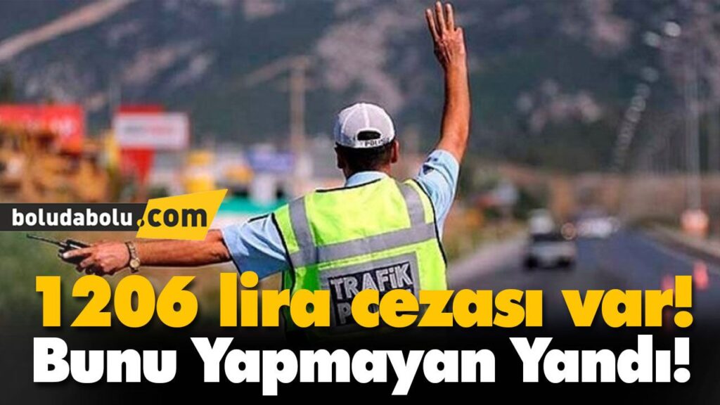 1206 lira cezası var! 1206 lira cezası var!