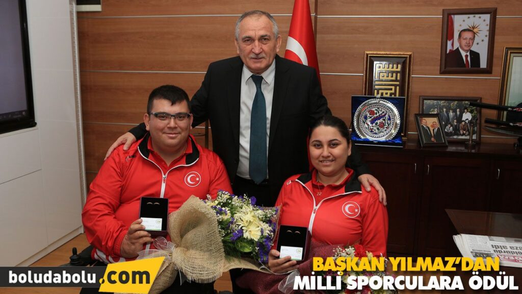 BAŞKAN YILMAZ’DAN MİLLİ SPORCULARA ÖDÜL BAŞKAN YILMAZ’DAN MİLLİ SPORCULARA ÖDÜL