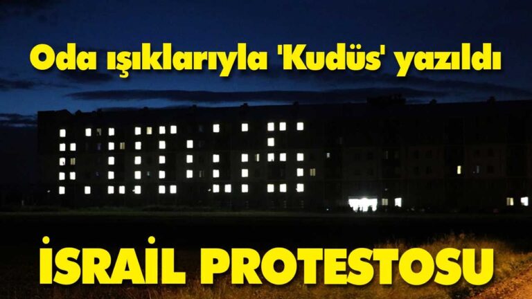 Oda ışıklarıyla ‘Kudüs’ yazıldı