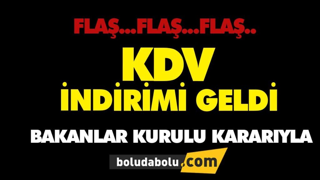 KDV ORANI DÜŞTÜ