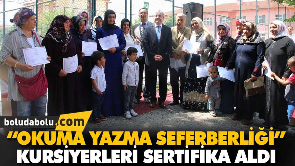 “OKUMA YAZMA SEFERBERLİĞİ” KURSİYERLERİ SERTİFİKA ALDI “OKUMA YAZMA SEFERBERLİĞİ” KURSİYERLERİ SERTİFİKA ALDI