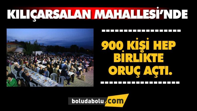 Kılıçarslan Mahallesi’nde 900 kişilik iftar