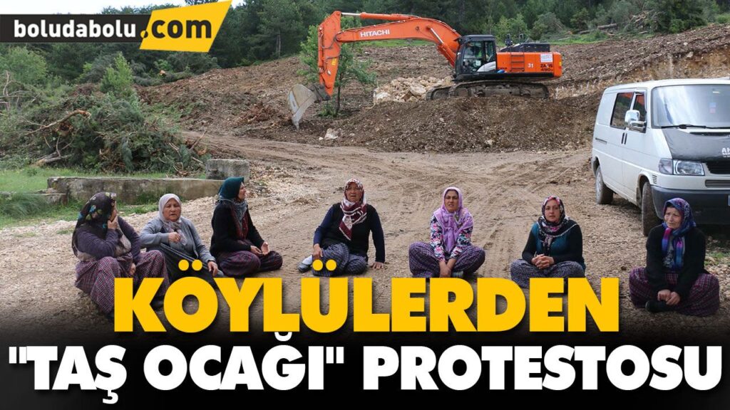 KÖYLÜLERDEN “TAŞ OCAĞI” PROTESTOSU KÖYLÜLERDEN “TAŞ OCAĞI” PROTESTOSU