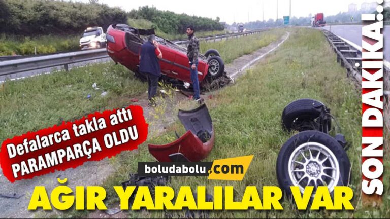 TEM Otoyolu Paşaköy gişeleri kaza