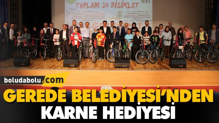 GEREDE BELEDİYESİ’NDEN KARNE HEDİYESİ