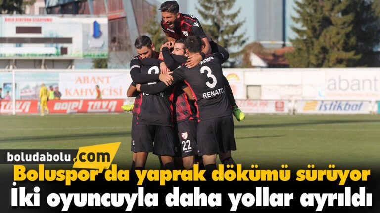 Boluspor’da yaprak dökümü sürüyor