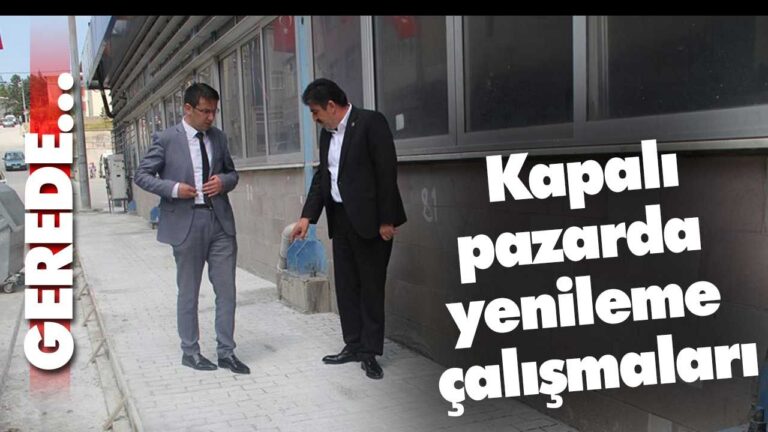 Kapalı pazarda yenileme çalışmaları