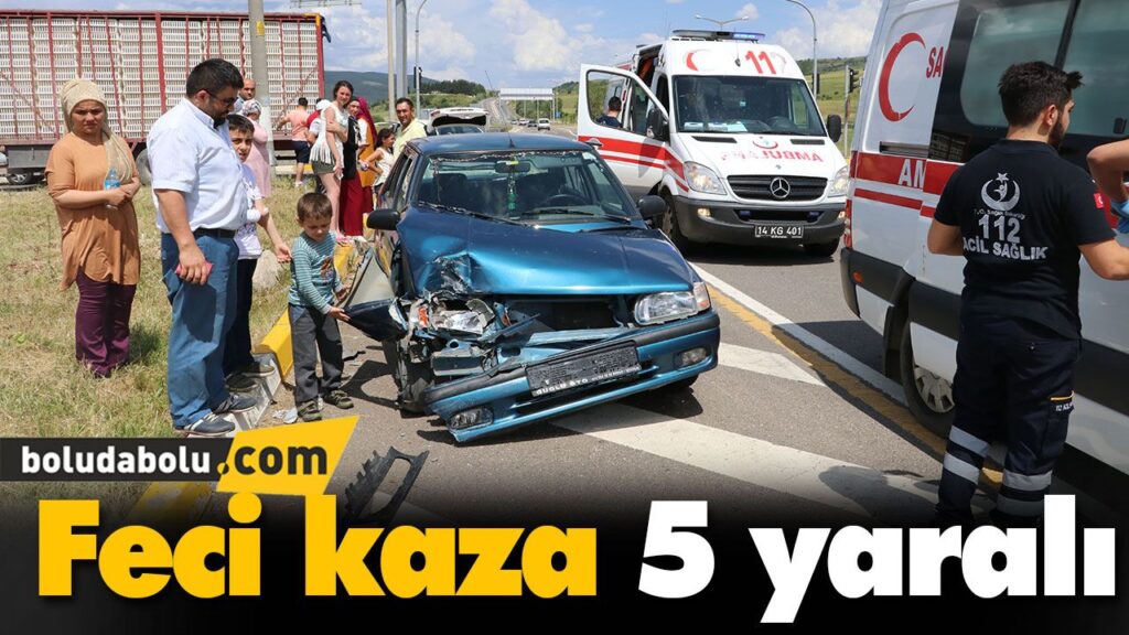Feci kaza 5 yaralı Feci kaza 5 yaralı