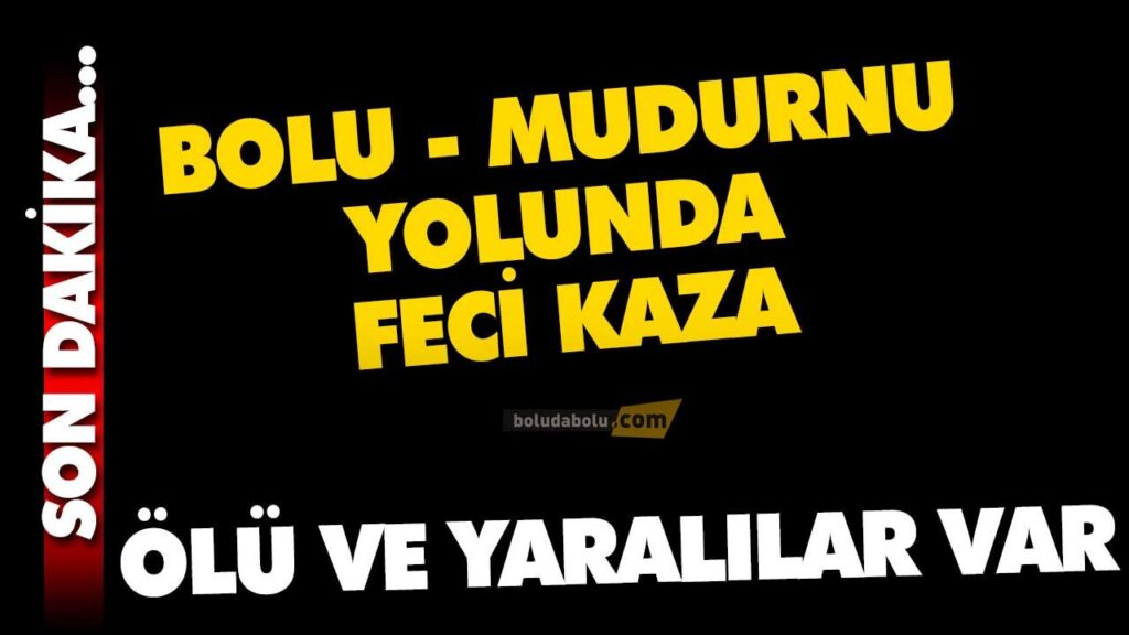 Bolu – Mudurnu Yolunda kaza Bolu – Mudurnu Yolunda kaza